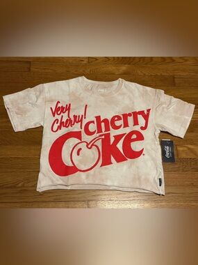 Coca Cola Spirit Jersey Very Cherry! Cherry Coke Graphic Tee - Red on Cream Dyed